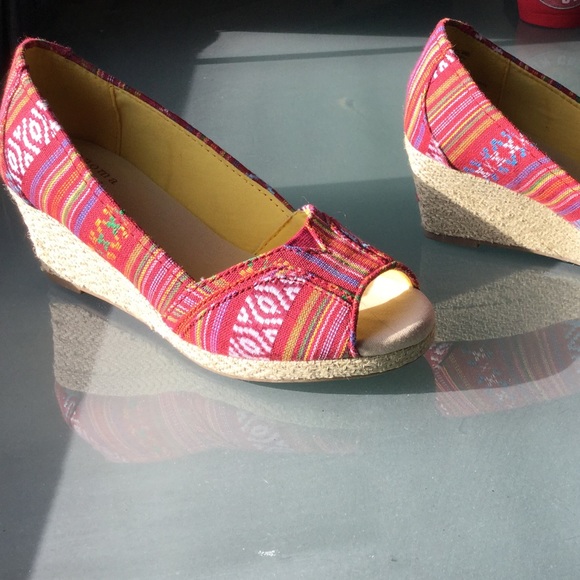 Sonoma women's high heel wedge boho 8.5 - Picture 3 of 10